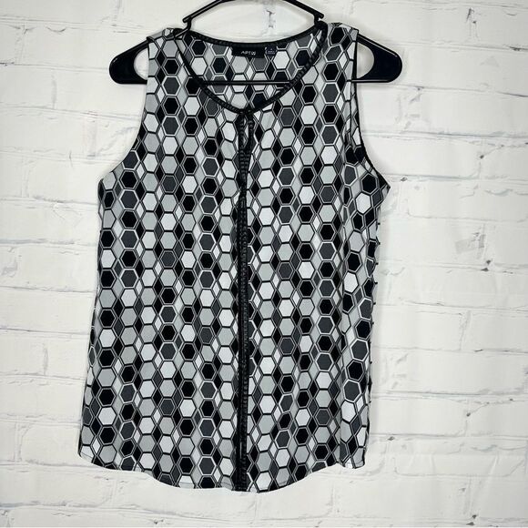 Apt 9 small black, gray and white top - Picture 1 of 6